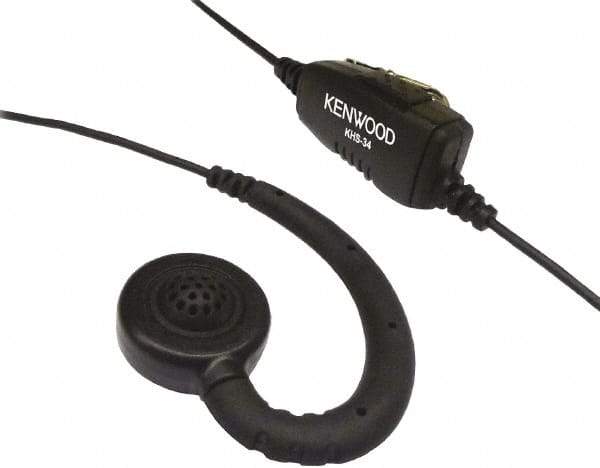 Kenwood - Ear Hanger, Push to Talk Microphone C-Ring Headset - Black, Use with Protalk Series Two Way Radios - USA Tool & Supply