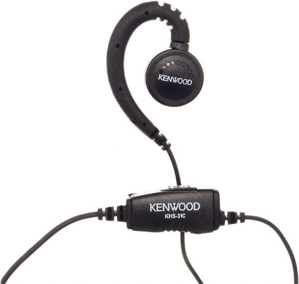 Kenwood - Ear Hanger, Push to Talk Microphone C-Ring Headset - Black, Use with Protalk Series Two Way Radios - USA Tool & Supply