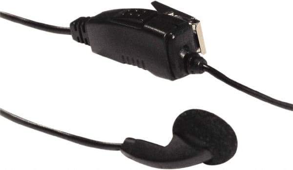 Kenwood - Ear Bud, Push to Talk Microphone Clip Mic with Earphone - Black, Use with Protalk Series Two Way Radios - USA Tool & Supply
