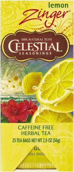 Celestial Seasonings - Tea, Herbal Lemon Zinger, 25/Box - USA Tool & Supply