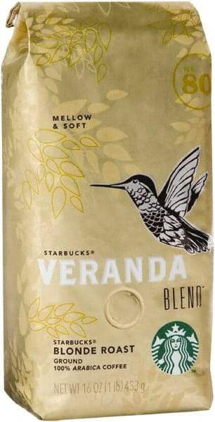 Starbucks - Coffee, Vernanda Blend, Ground, 1 Lb Bag - USA Tool & Supply