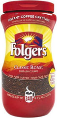 Folgers - Instant Coffee Crystals, Classic Roast, 16 oz Jar - USA Tool & Supply