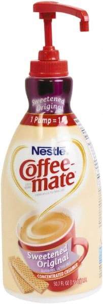 Coffee-Mate - Liquid Coffee Creamer, Sweetened Original, 1500mL Pump Dispenser - USA Tool & Supply