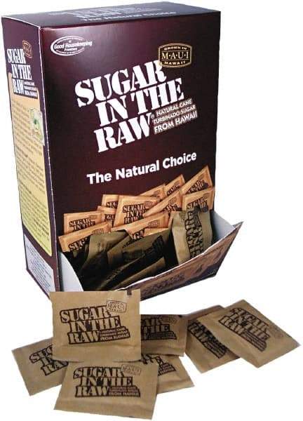 Sugar in the Raw - Unrefined Sugar Made From Sugar Cane, 200 Packets/Box - USA Tool & Supply