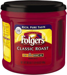 Folgers - Coffee, Classic Roast, Ground, 30.5 oz Canister - USA Tool & Supply