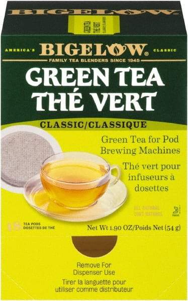 Bigelow - Green Tea Pods, 1.90 oz, 18/Box - USA Tool & Supply