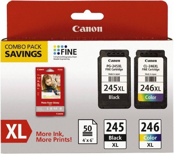 Canon - Ink & Paper Combo - Use with Canon PIXMA iP2820, MG2420, MG2920, MG2924, MX492 - USA Tool & Supply