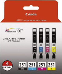 Canon - Cyan, Magenta, Yellow & Black Ink Cartridge - Use with Canon PIXMA iP7220, iP8720, iX6820, MG5420, MG5520, MG5620, MG6320, MG6420, MG6620, MG7120, MG7520, MX922 - USA Tool & Supply