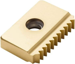 Seco - 12 TPI, External Thread, UN Standard, 25EM CP500 Grade Thread Mill Insert - Carbide, TiAlN/TiN Coating - USA Tool & Supply