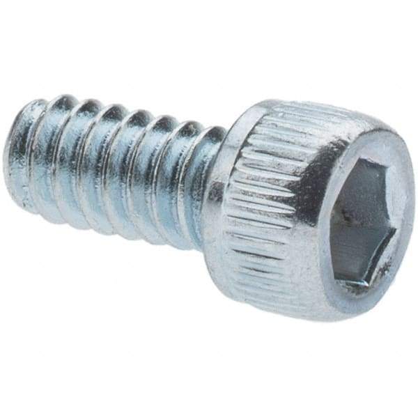 Value Collection - #5-40 UNC Hex Socket Drive, Socket Cap Screw - Alloy Steel, Zinc-Plated Finish, Fully Threaded, 3/8" Length Under Head - USA Tool & Supply