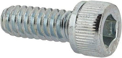 Value Collection - #10-24 UNC Hex Socket Drive, Socket Cap Screw - Alloy Steel, Zinc-Plated Finish, Fully Threaded, 1/2" Length Under Head - USA Tool & Supply