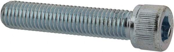 Value Collection - 1/4-28 UNF Hex Socket Drive, Socket Cap Screw - Alloy Steel, Zinc-Plated Finish, Fully Threaded, 1-1/4" Length Under Head - USA Tool & Supply