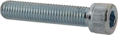 Value Collection - 1/4-28 UNF Hex Socket Drive, Socket Cap Screw - Alloy Steel, Zinc-Plated Finish, Fully Threaded, 1-1/4" Length Under Head - USA Tool & Supply