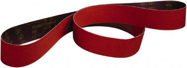 3M - 2" Wide x 60" OAL, 120 Grit, Ceramic Abrasive Belt - Ceramic, Fine, Coated, Series 947A - USA Tool & Supply