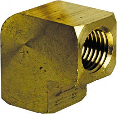 Cerro - 1/2 Female Thread, Brass Industrial Pipe 90° Female Elbow - FNPT, 1,200 psi - USA Tool & Supply