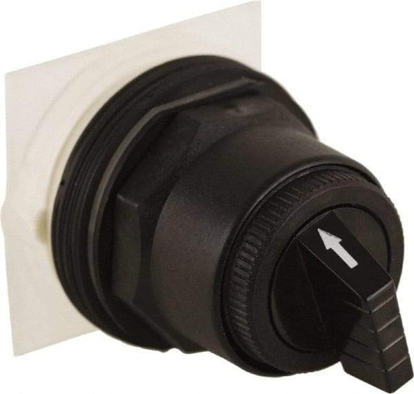 Schneider Electric - 30mm Mount Hole, 4 Position, Knob and Pushbutton Operated, Selector Switch Only - Black, Maintained (MA), without Contact Blocks, Anticorrosive, Weatherproof, Dust and Oil Resistant - USA Tool & Supply