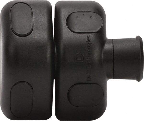 D&D Technologies - 1-1/4" Bar Latch Length, 2-3/4" High, Polymer Adjustable Gate Latch - Black Finish, 1/2" Hole Diam - USA Tool & Supply