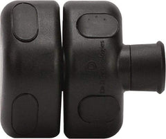 D&D Technologies - 1-1/4" Bar Latch Length, 2-3/4" High, Polymer Adjustable Gate Latch - Black Finish, 1/2" Hole Diam - USA Tool & Supply