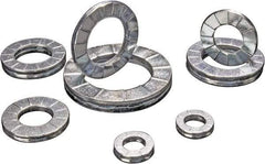 DISC-LOCK - 1-1/2", 2.196" OD, Zinc Flake, Steel Wedge Lock Washer - Grade 1010 Carbon Steel, 1.518 to 1.528" ID - USA Tool & Supply