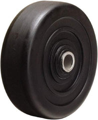 Hamilton - 4 Inch Diameter x 1-1/4 Inch Wide, Soft Rubber Caster Wheel - 165 Lb. Capacity, 1-1/2 Inch Hub Length, 1/2 Inch Axle Diameter, Self-Lube Bearing - USA Tool & Supply