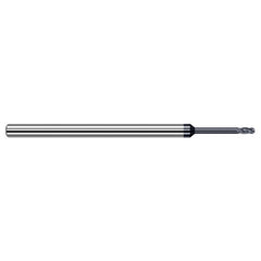 ‎0.025″ Dia. × 1/8″ Shank × 0.037″ DOC × 2-1/2″ OAL, Carbide AlTiN, Stub , 4 Flute, Ballnose End Mill - Exact Industrial Supply