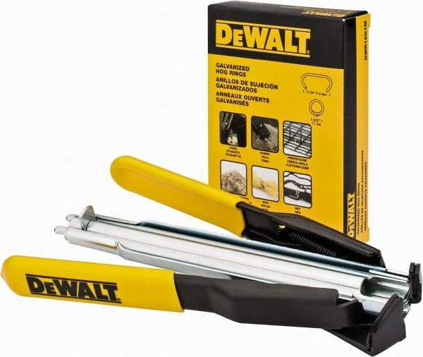 DeWALT - 7-1/2" OAL, Hog Ring Pliers - Curved Jaw, ABS/Rubber Handles - USA Tool & Supply