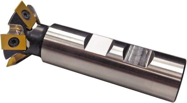 5th Axis - 45° Included Angle, 1-3/4 Inch Max Cutting Diameter, 5 Inserts, CDE Insert Style, Indexable Dovetail Cutter - 4.05 Inch Overall Length - USA Tool & Supply