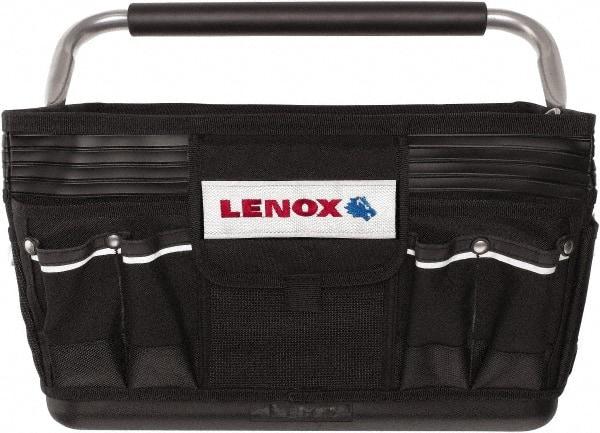 Lenox - 23 Pocket Black Ballistic Nylon Tool Bag - 19" Wide x 10" Deep x 12" High - USA Tool & Supply