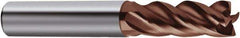 Guhring - 12mm, 26mm LOC, 12mm Shank Diam, 83mm OAL, 4 Flute, Solid Carbide Square End Mill - Single End, nano-Si Finish, Helical Flute, Variable° Helix, Centercutting, Right Hand Cut, Right Hand Flute, Series RF100 - USA Tool & Supply