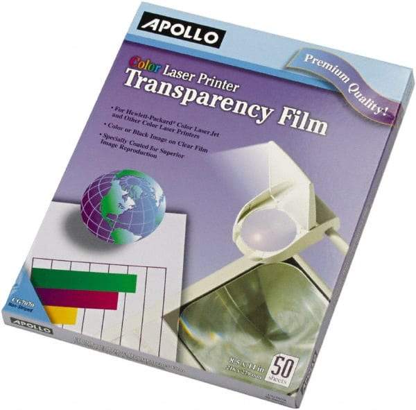 Apollo - Transparency Films & Sleeves Audio Visual Conference Accessory Type: Transparency Sleeves For Use With: Color Laser Printers/Copiers - USA Tool & Supply