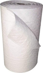 Oil-Dri - 21 Gal Capacity per Package, Oil Only Roll - 150' Long x 30" Wide, White, Polypropylene - USA Tool & Supply