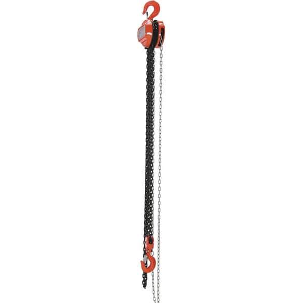 Vestil - 6,000 Lb Lifting Capacity, 10' Lift Height, Hand Hoist - Made from Chain - USA Tool & Supply