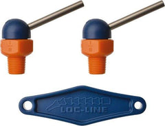 Loc-Line - 1/8" Hose Inside Diam x 1/16" Nozzle Diam, High-Pressure Coolant Hose Nozzle - NPT, for Use with Loc-Line Modular Hose System, 2 Pieces - USA Tool & Supply