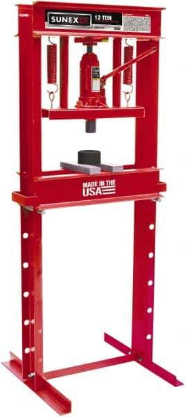 Sunex Tools - 12 Ton Manual Shop Press - 6.1 Inch Stroke - USA Tool & Supply