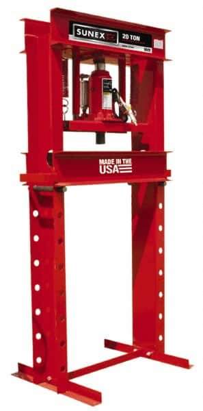 Sunex Tools - 20 Ton Air and Hydraulic Shop Press - 6 Inch Stroke, 1/3 HP - USA Tool & Supply