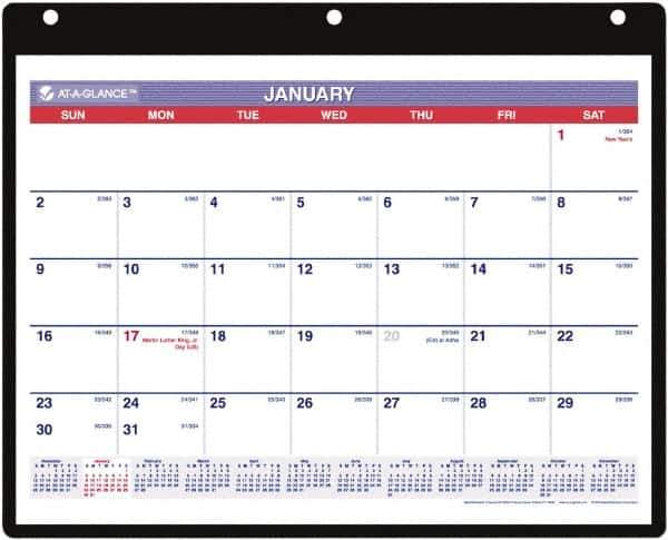 AT-A-GLANCE - 12 Sheet, 11 x 8-1/4", Wall Calendar - USA Tool & Supply