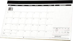 AT-A-GLANCE - 12 Sheet, 17-3/4 x 10-7/8", Desk Pad - White & Black - USA Tool & Supply