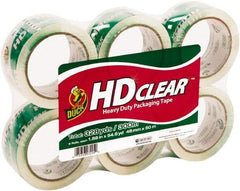 Duck - 1-7/8" Wide x 2.6mm Thick x 55 yds Long, HD Box Sealing & Label Protection Tape - Clear - USA Tool & Supply