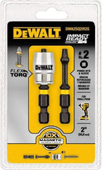 DeWALT - #2" Square Size Square Recess Bit - 1/4" Hex Drive, 2" OAL - USA Tool & Supply