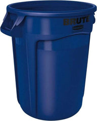 Rubbermaid - 20 Gal Blue Round Trash Can - Polyethylene, 22.94" High - USA Tool & Supply