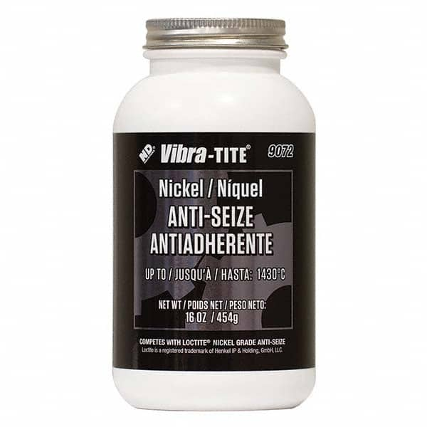 Vibra-Tite - 16 oz Jar, Nickel Anti-Seize Lubricant, with Brush Cap - USA Tool & Supply