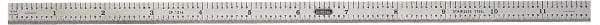 General - 12" Long, 1/100, 1/64, 1/32, 1/10" Graduation, Flexible Steel Rule - 5R Graduation Style, 15/32" Wide, Silver, Polished Finish - USA Tool & Supply