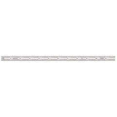 12″ Long, 1/100, 1/64, 1/50, 1/32″ Graduation, Flexible Steel Rule 16R Graduation Style, 1/2″ Wide, Silver, Satin Chrome Finish