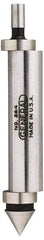 General - 0.2" Head Diam, 1/2" Shank, Double End, Mechanical Center Finder - Accurate to 0.0005", Conical and Cylindrical Contact - USA Tool & Supply