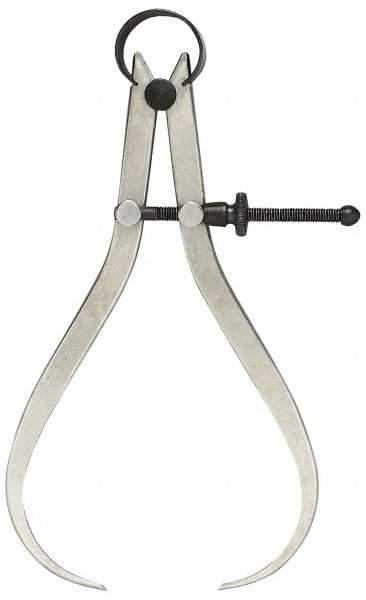 General - 8 Inch Leg, Steel, Bright Finish, Outside Caliper - USA Tool & Supply
