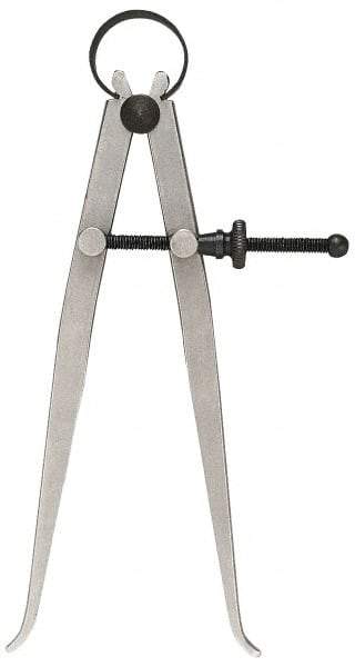 General - 10 Inch Leg, Steel, Bright Finish, Inside Caliper - USA Tool & Supply