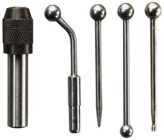 General - Single End, Center Finder Set Mechanical - Includes 4 Attachments, Case, Holder, 4 Pieces - USA Tool & Supply