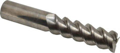 Accupro - 1", 3-1/4" LOC, 1" Shank Diam, 6" OAL, 3 Flute, Solid Carbide Square End Mill - Single End, Uncoated, Spiral Flute, 60° Helix, Centercutting, Right Hand Cut, Right Hand Flute - USA Tool & Supply