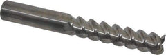 Accupro - 3/4", 3-1/4" LOC, 3/4" Shank Diam, 6" OAL, 3 Flute, Solid Carbide Square End Mill - Single End, Uncoated, Spiral Flute, 60° Helix, Centercutting, Right Hand Cut, Right Hand Flute - USA Tool & Supply