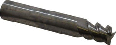 Accupro - 13/32", 9/16" LOC, 7/16" Shank Diam, 2-1/2" OAL, 3 Flute, Solid Carbide Square End Mill - Single End, Uncoated, Spiral Flute, 60° Helix, Centercutting, Right Hand Cut, Right Hand Flute - USA Tool & Supply